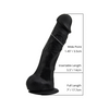 Loving Joy 7 Inch Realistic Silicone Dildo with Suction Cup and Balls Black Sensual Secret Boutique