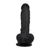 Loving Joy 8 Inch Realistic Silicone Dildo with Suction Cup and Balls Black Sensual Secret Boutique