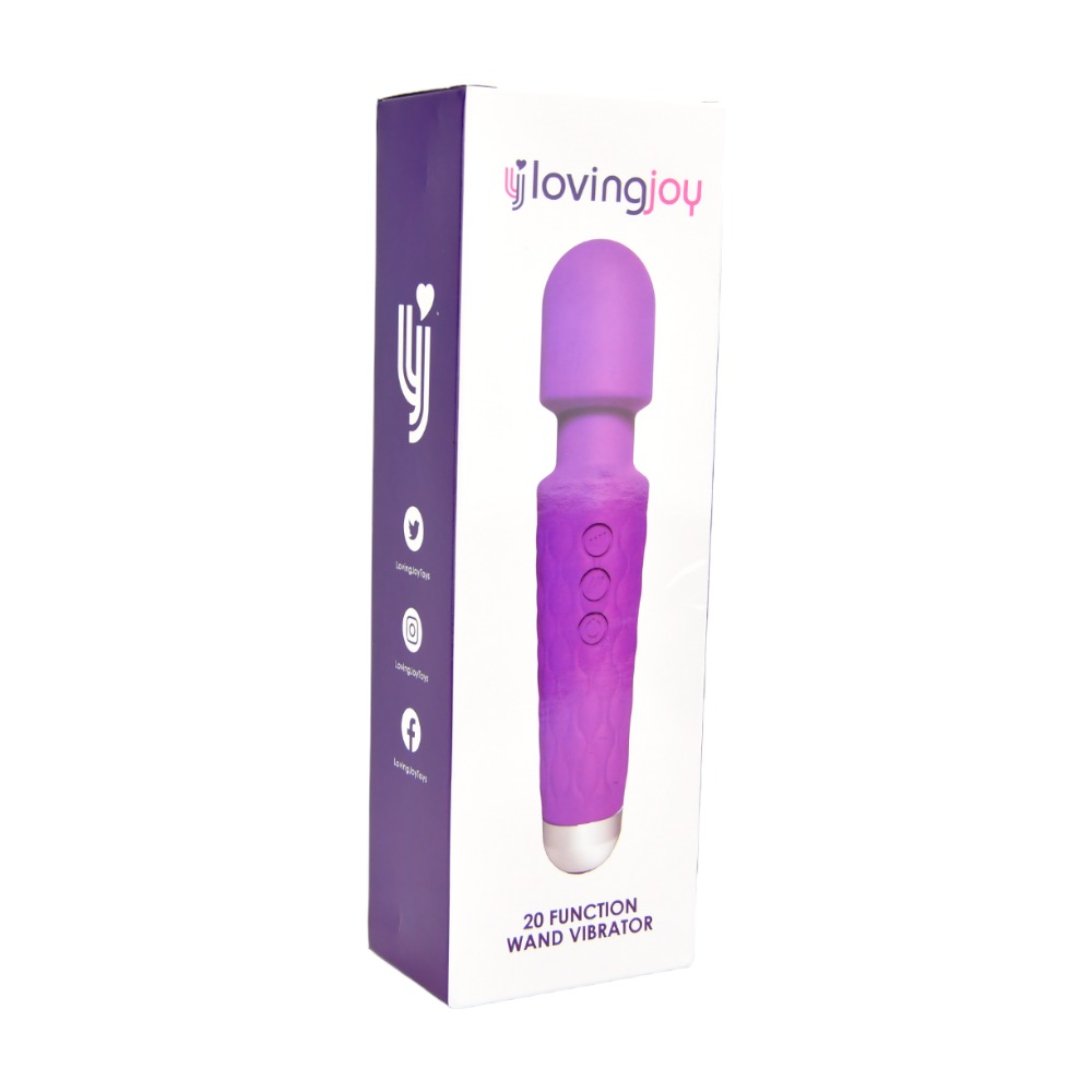 Loving Joy 20 Function Wand Vibrator Purple Sensual Secret Boutique