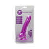 Loving Joy 7 Inch Realistic Silicone Dildo with Suction Cup and Balls Purple Sensual Secret Boutique