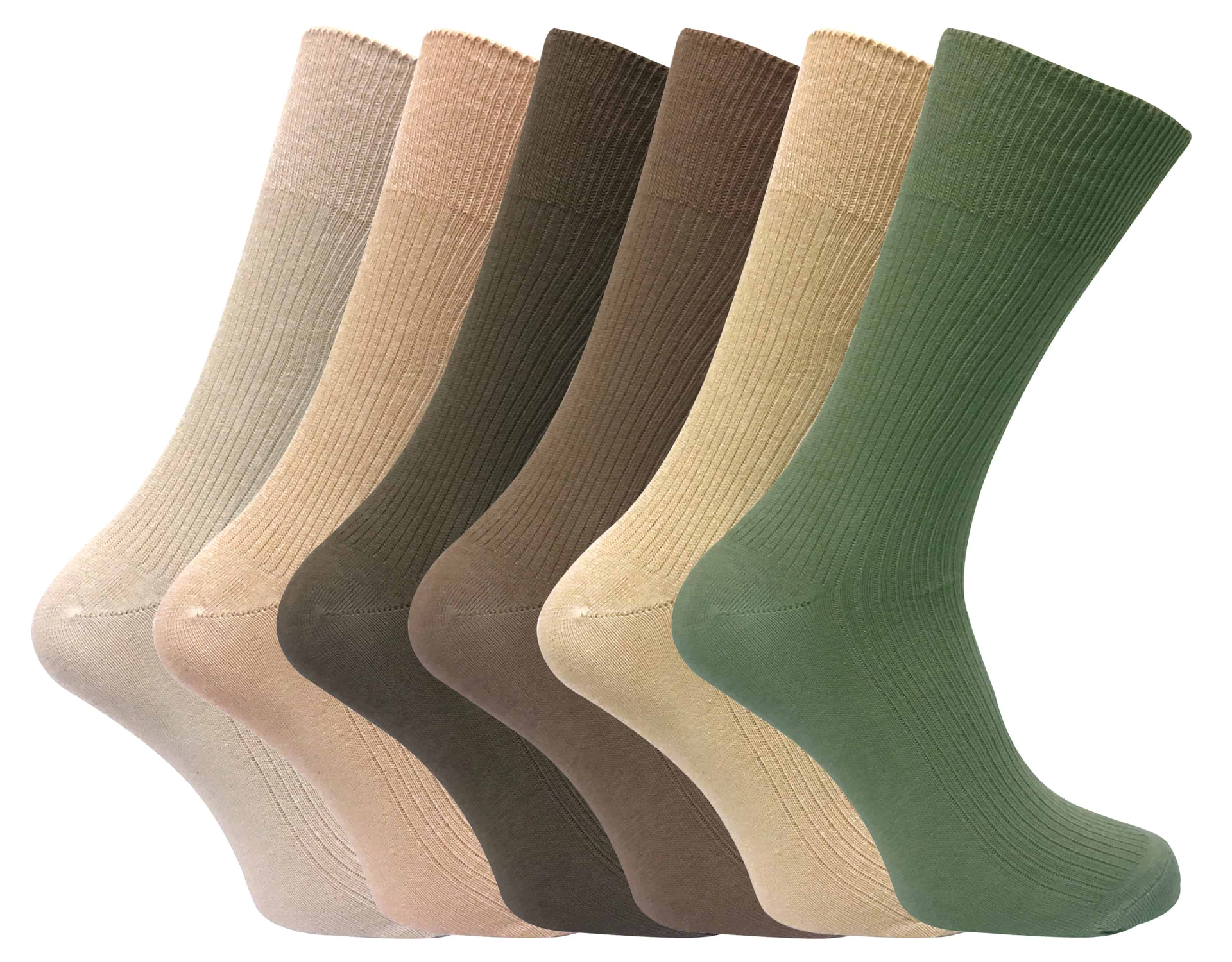 Shop 6 Pairs of Mens Non Elastic 100% Cotton Socks - Ultimate Comfort Sensual Secret Boutique