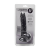 Loving Joy 8 Inch Realistic Silicone Dildo with Suction Cup and Balls Black Sensual Secret Boutique