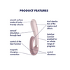 Satisfyer Heat Wave Vibrator Mauve - Powerful Heating Function, Customizable Vibration Programs, Waterproof Sensual Secret Boutique