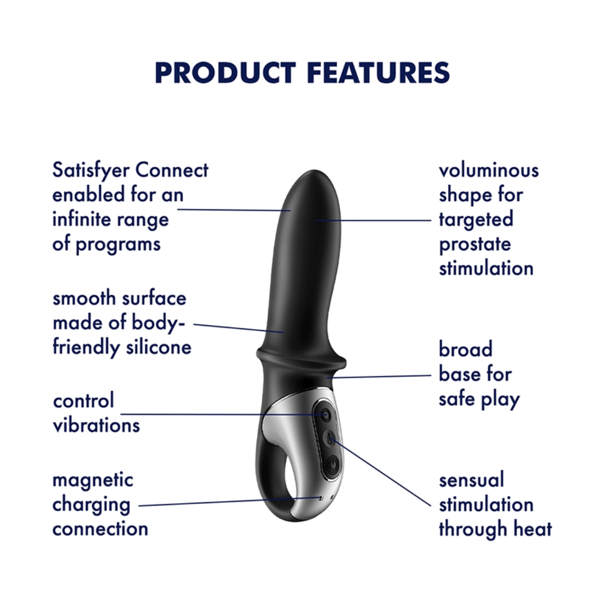 Satisfyer Hot Passion Anal Vibrator Black Sensual Secret Boutique