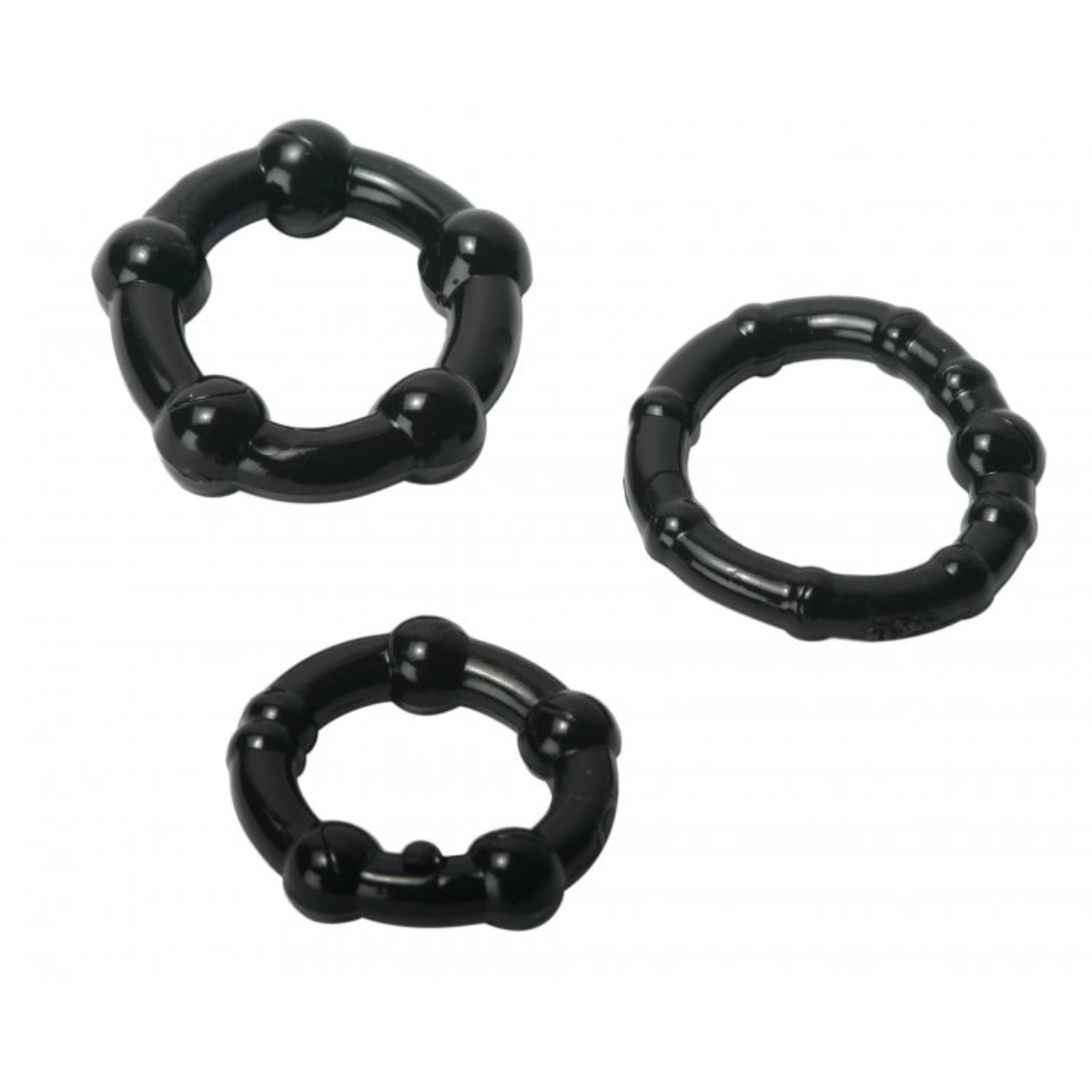 Trinity For Men Penis Rings Set Of 3 TPR Black Sensual Secret Boutique