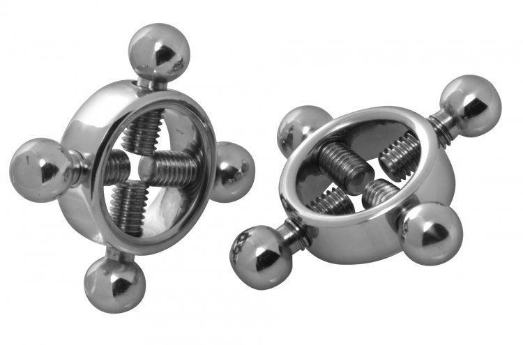 Master Series Rings Of Fire Stainless Steel Nipple Press Set Sensual Secret Boutique