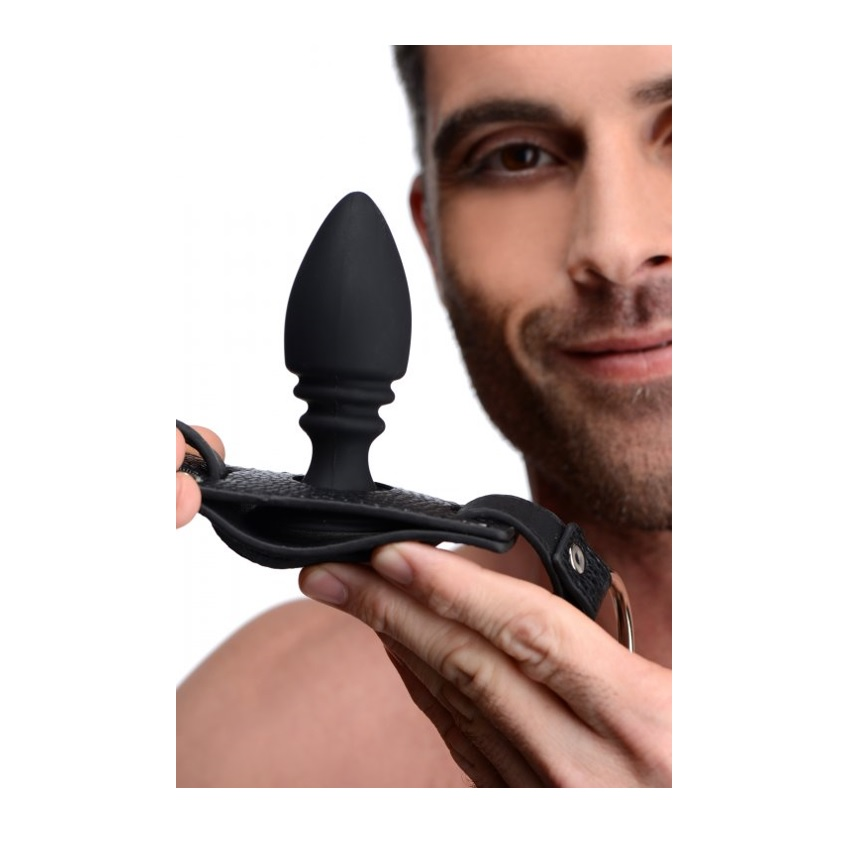 Strict Male Cock Ring Harness With Silicone Anal Plug Sensual Secret Boutique