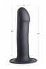 Squeezable Phallic Dildo - Black