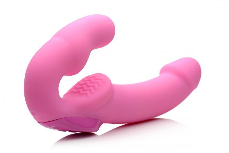 Urge-Pink Vibrating Strapless Strap On w/ Remote Control Sensual Secret Boutique