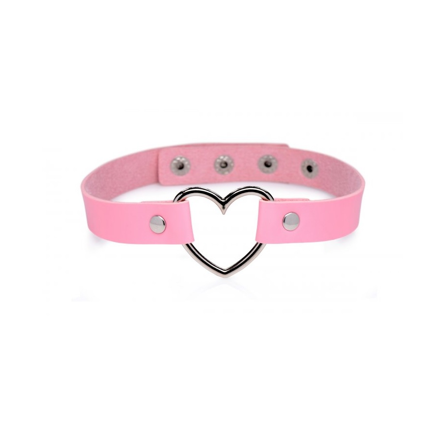 Master Series Heart Choker Necklace Pink Sensual Secret Boutique