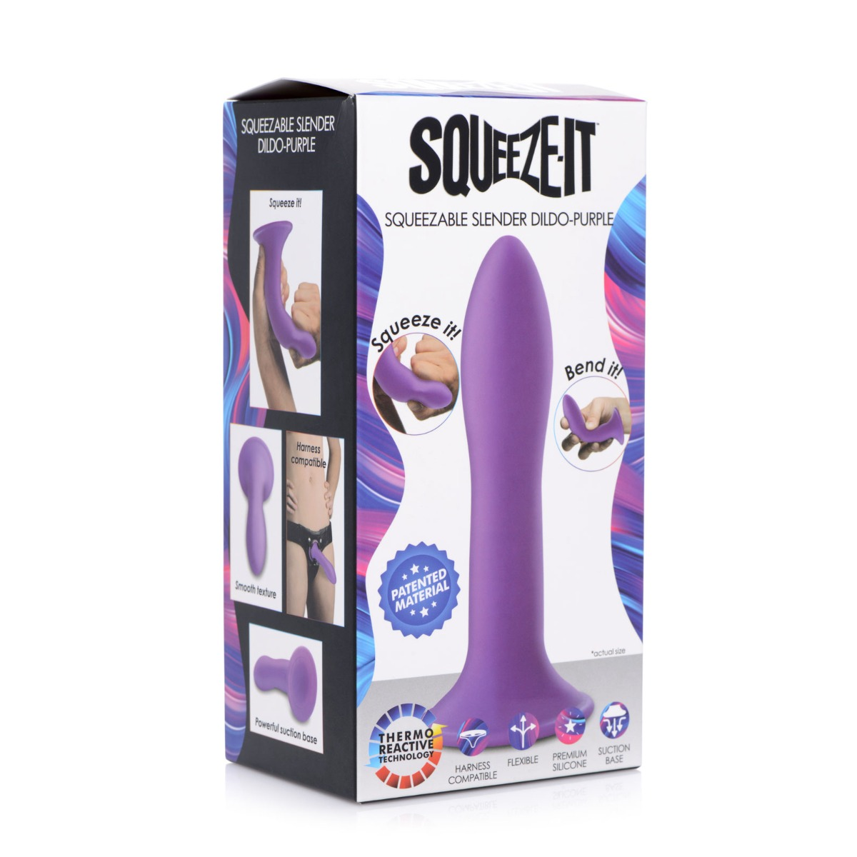 Squeeze-It Squeezable Slender Dildo Purple Sensual Secret Boutique