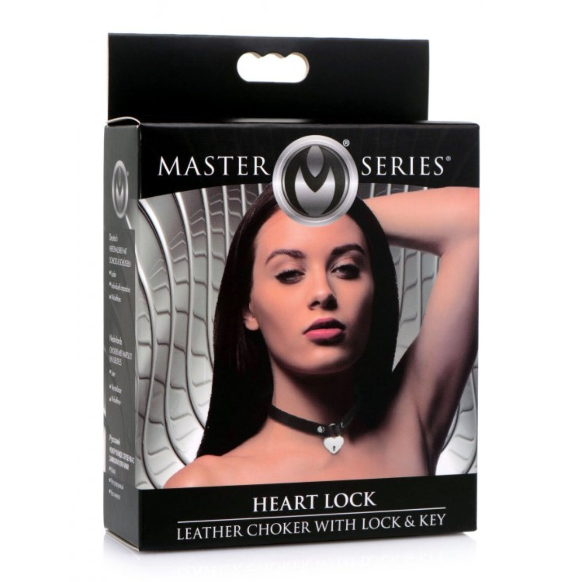 Master Series Heart Lock Choker With Keys Black Sensual Secret Boutique