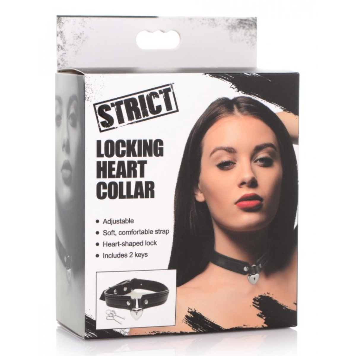 Strict Locking Heart Collar Sensual Secret Boutique