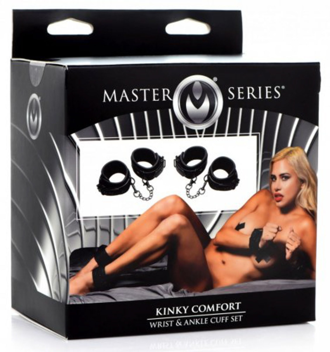 Master Series Kinky Comfort Wrist & Ankle Cuff Set Black Sensual Secret Boutique