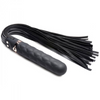 Master Series Vibra-Lasher 9X Black Vibrating Silicone Dildo Flogger Sensual Secret Boutique