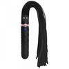 Master Series Vibra-Lasher 9X Black Vibrating Silicone Dildo Flogger Sensual Secret Boutique