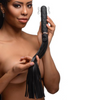 Master Series Vibra-Lasher 9X Black Vibrating Silicone Dildo Flogger Sensual Secret Boutique