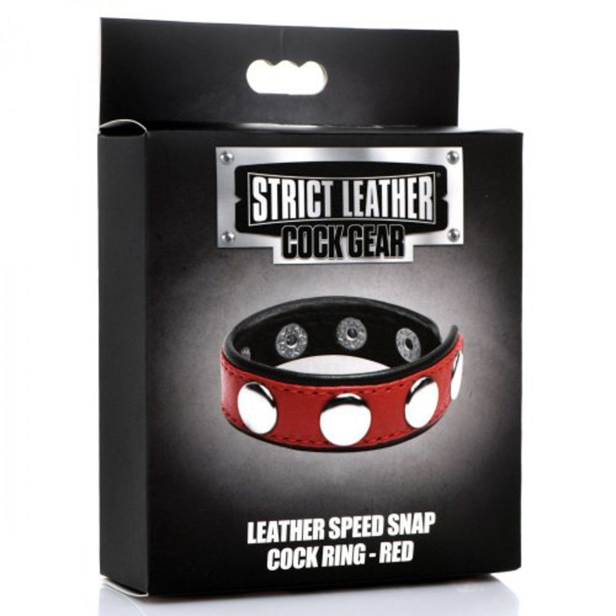 Strict Leather Cock Gear Speed Snap Cock Ring Red Sensual Secret Boutique