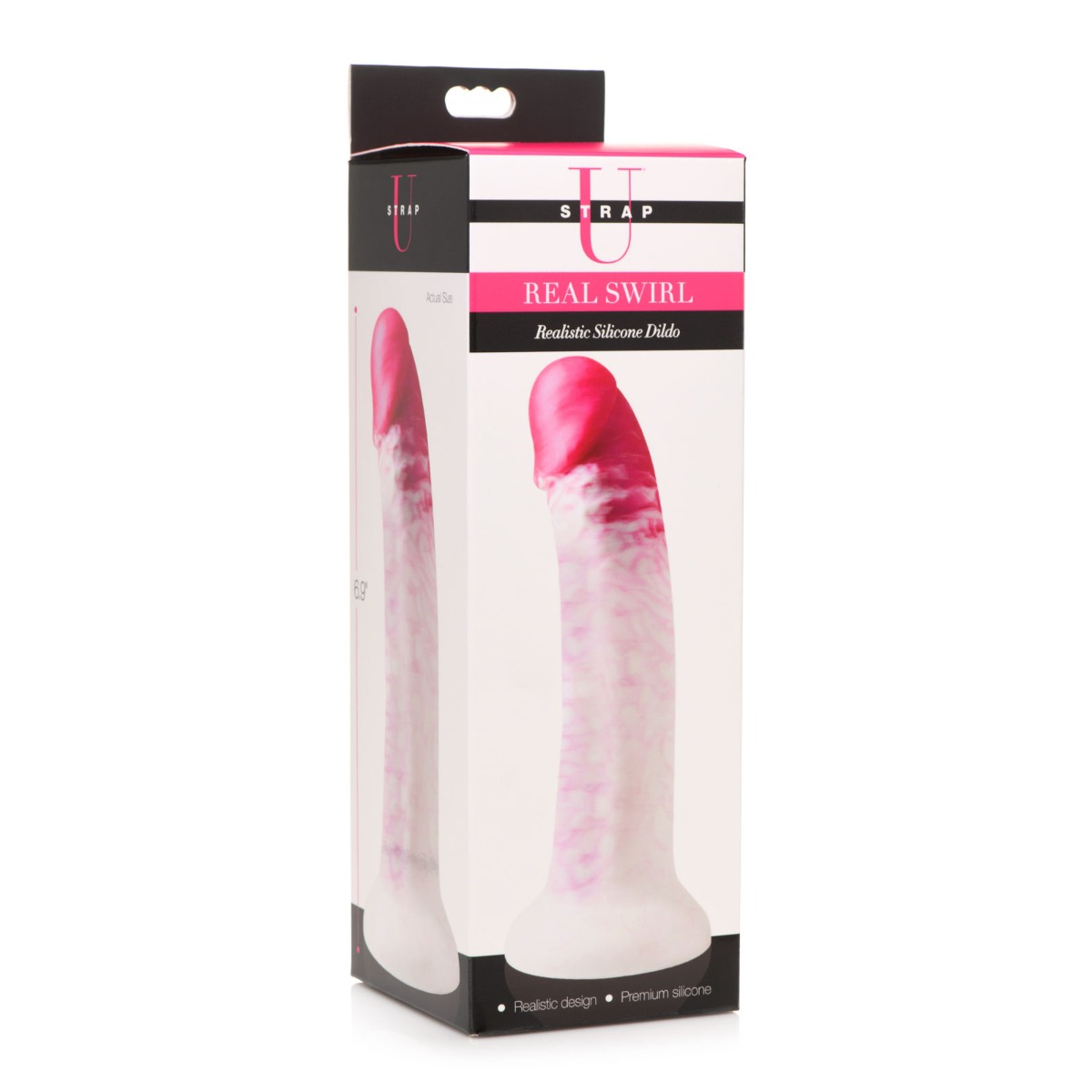 Strap U Real Swirl Realistic Silicone Dildo - Pink Sensual Secret Boutique