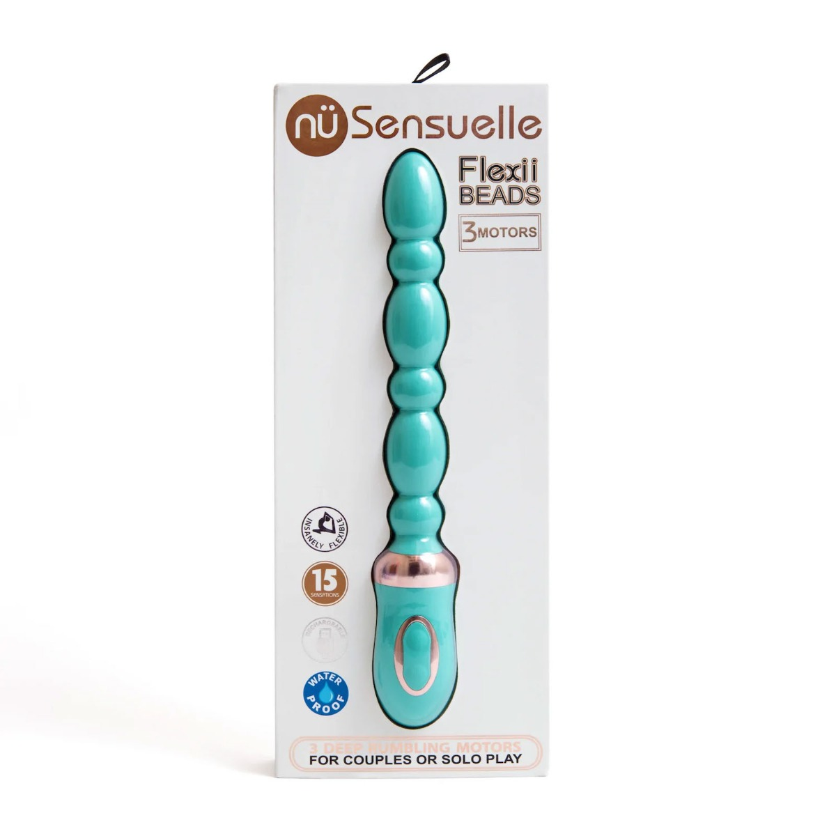 Nu Sensuelle Flexii Beads Electric Blue - Powerful Vibrating Beads for G-spot and Anal Stimulation Sensual Secret Boutique