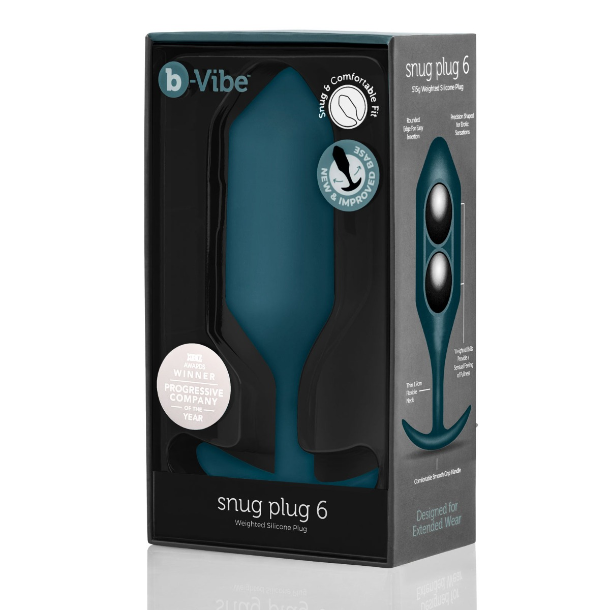 B-Vibe Snug Plug 6 Butt Plug Marine Blue Sensual Secret Boutique