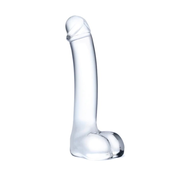 Glas 7inch Realistic Curved Dildo Clear Sensual Secret Boutique