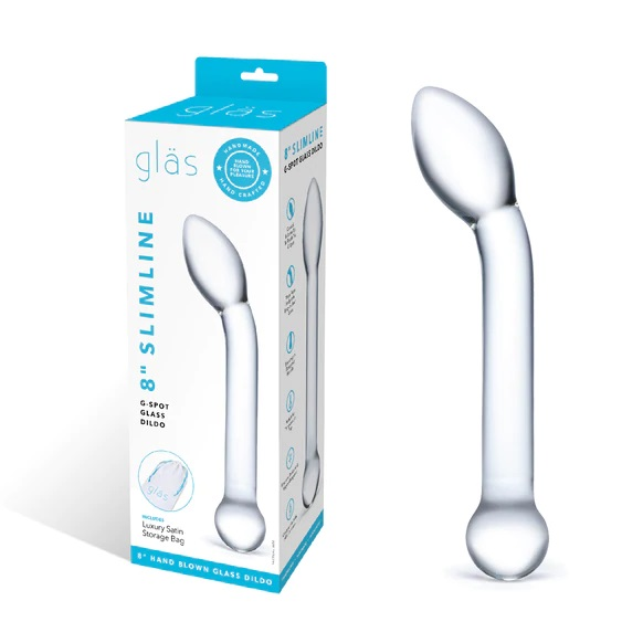 Glas 8inch Slimline G Spot Dildo Sensual Secret Boutique