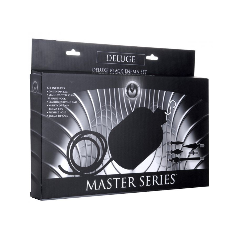 Master Series Deluge Deluxe Black Enema Set Sensual Secret Boutique