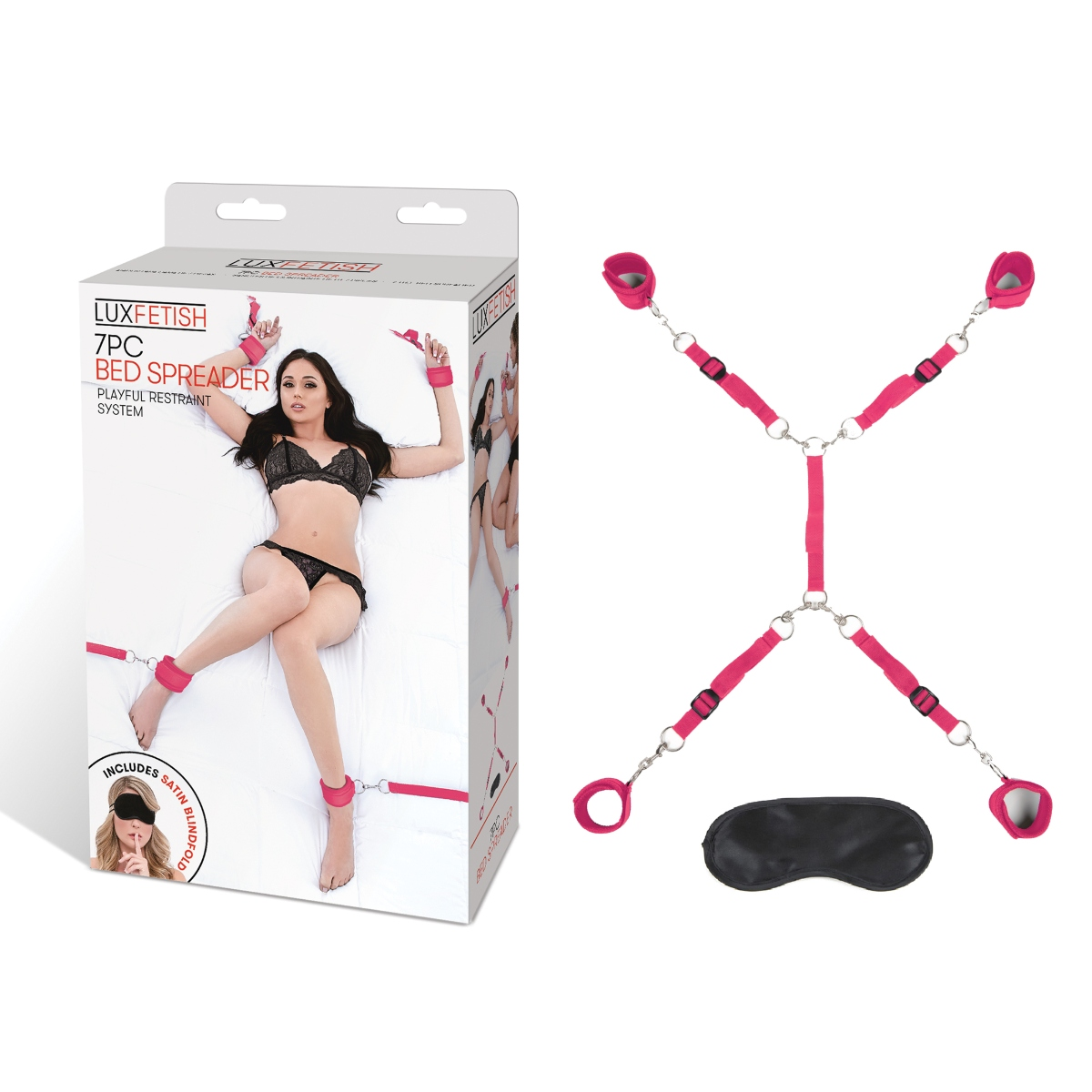 Lux Fetish 7 Piece Bed Spreader Playful Restraint System Sensual Secret Boutique