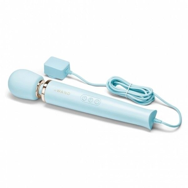 Le Wand Powerful Plug In Vibrating Massager Light Blue Sensual Secret Boutique