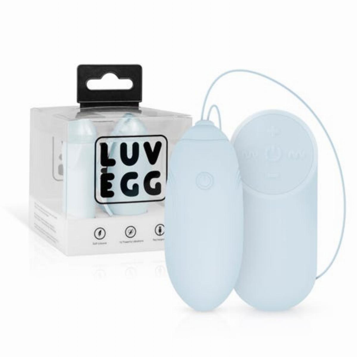 LUV EGG Vibrating Egg Blue - Remote Control Sex Toy Sensual Secret Boutique