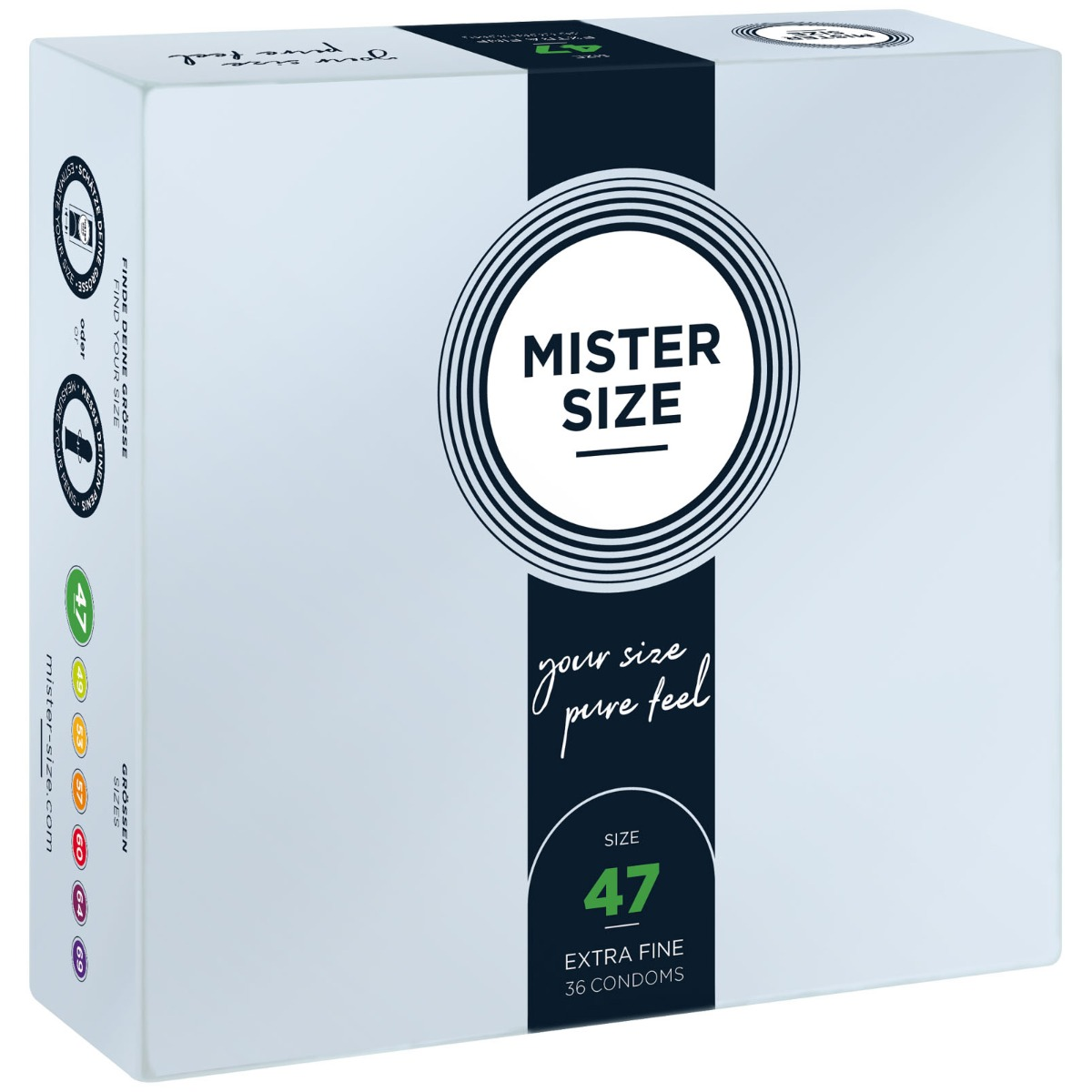 MISTER SIZE - pure feel Condoms - size 47 mm (36 pack) Sensual Secret Boutique