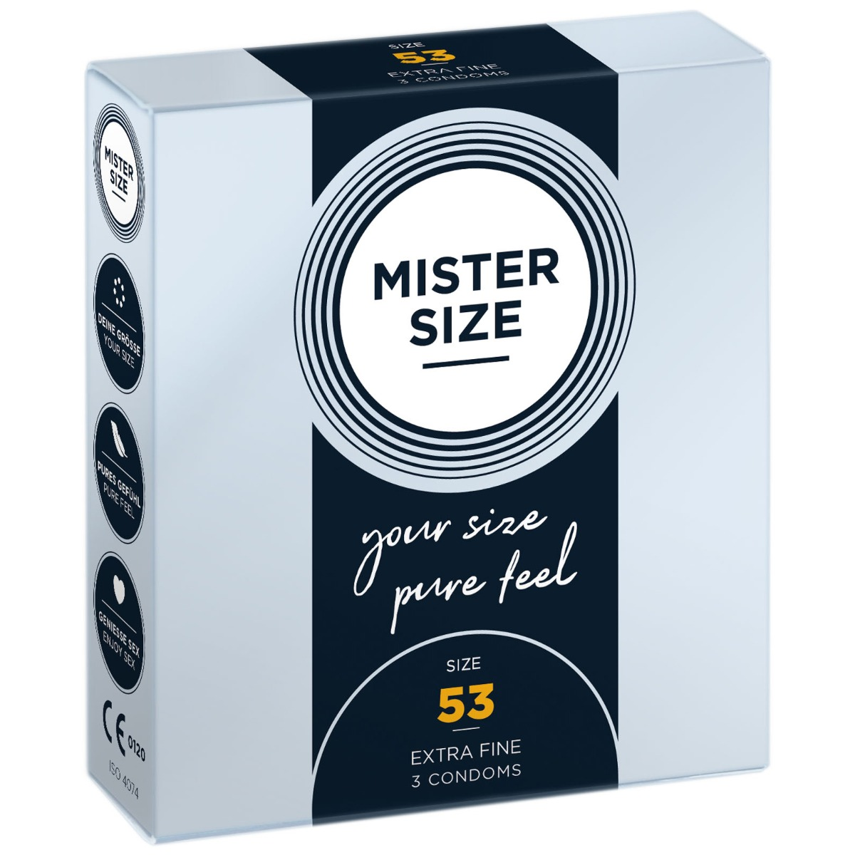 MISTER SIZE - pure feel Condoms - size 53 mm (3 pack) Sensual Secret Boutique