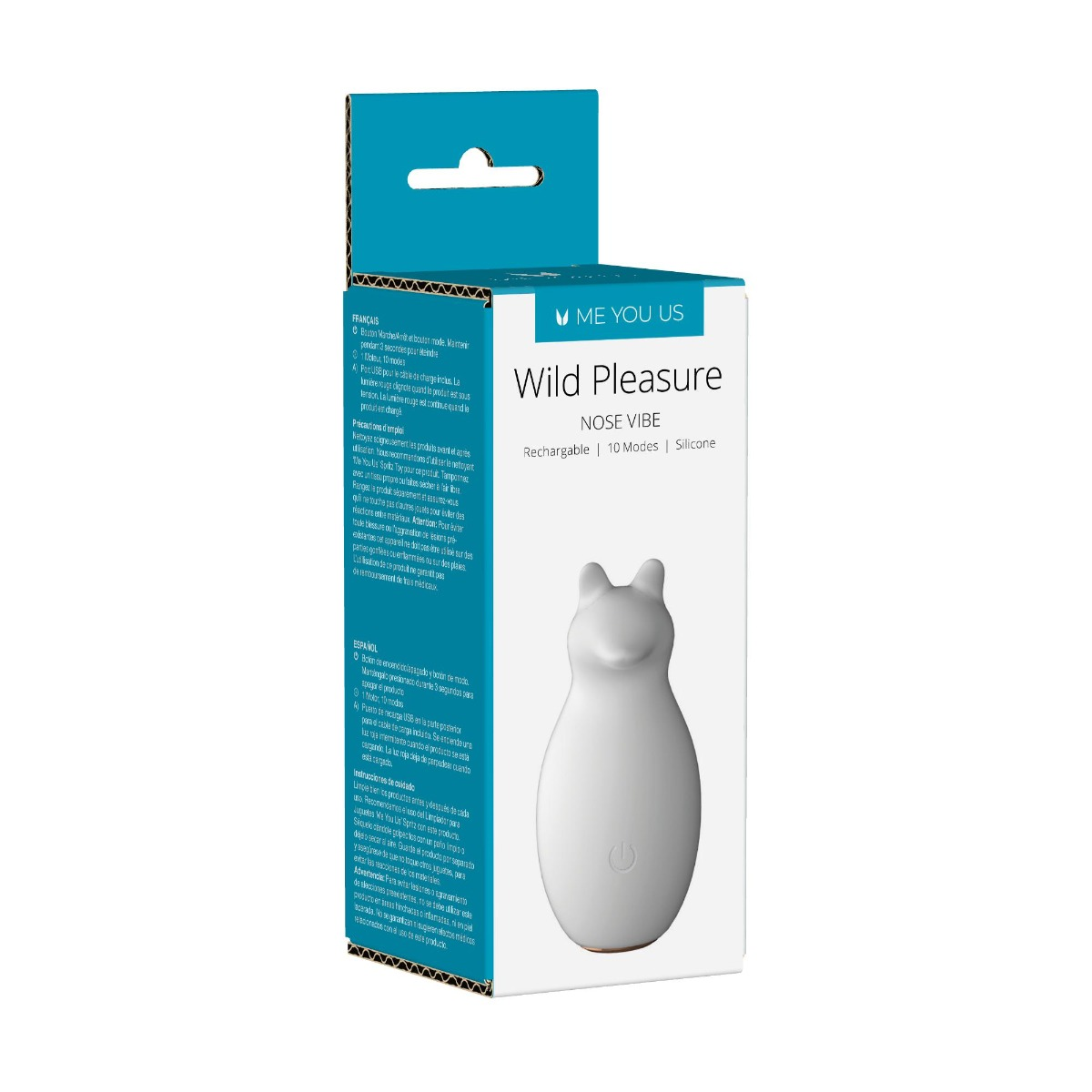 Me You Us Wild Pleasure Nose Vibrator White Sensual Secret Boutique