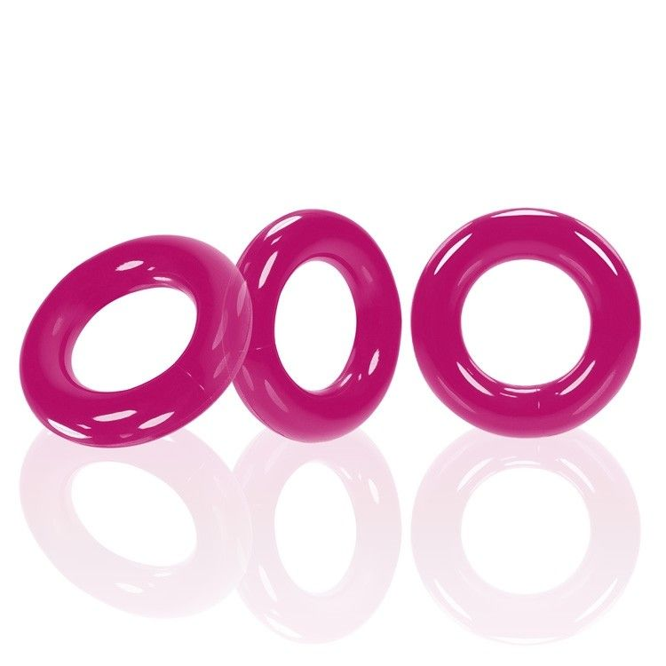 WILLY RINGS 3-pack cockrings  hot pink Sensual Secret Boutique