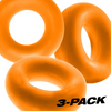 Oxballs Fat Willy 3 Pack Jumbo Cock Rings Orange Sensual Secret Boutique