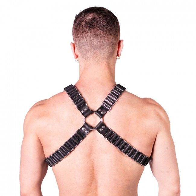 Prowler RED Ballistic Harness Black/Silver Large Sensual Secret Boutique