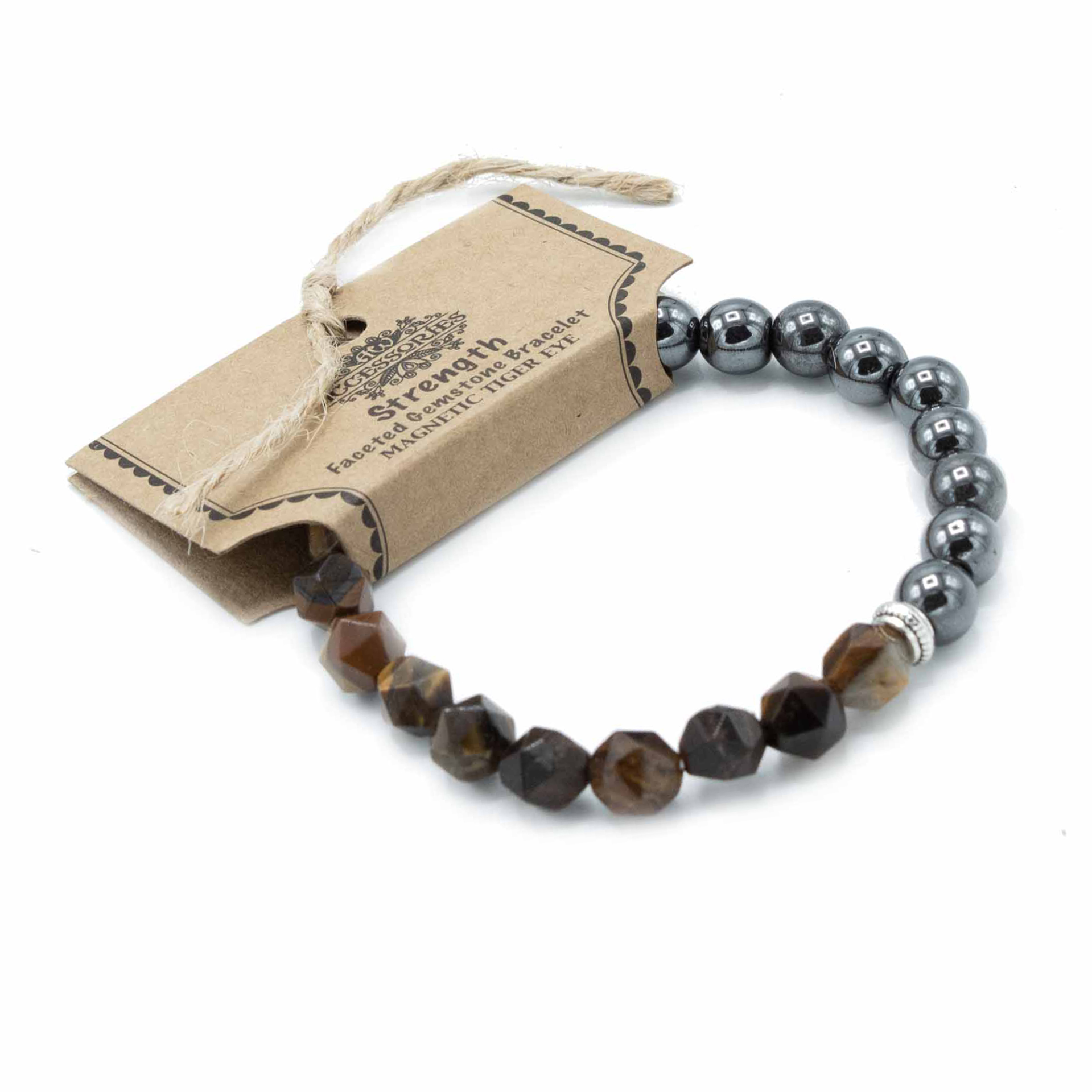 Faceted Gemstone Bracelet - Magnetic Tiger Eye Sensual Secret Boutique