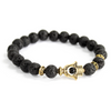 Gold Hamsa / Lava Stone - Gemstone Bracelet | Grounding Stone Jewelry Sensual Secret Boutique