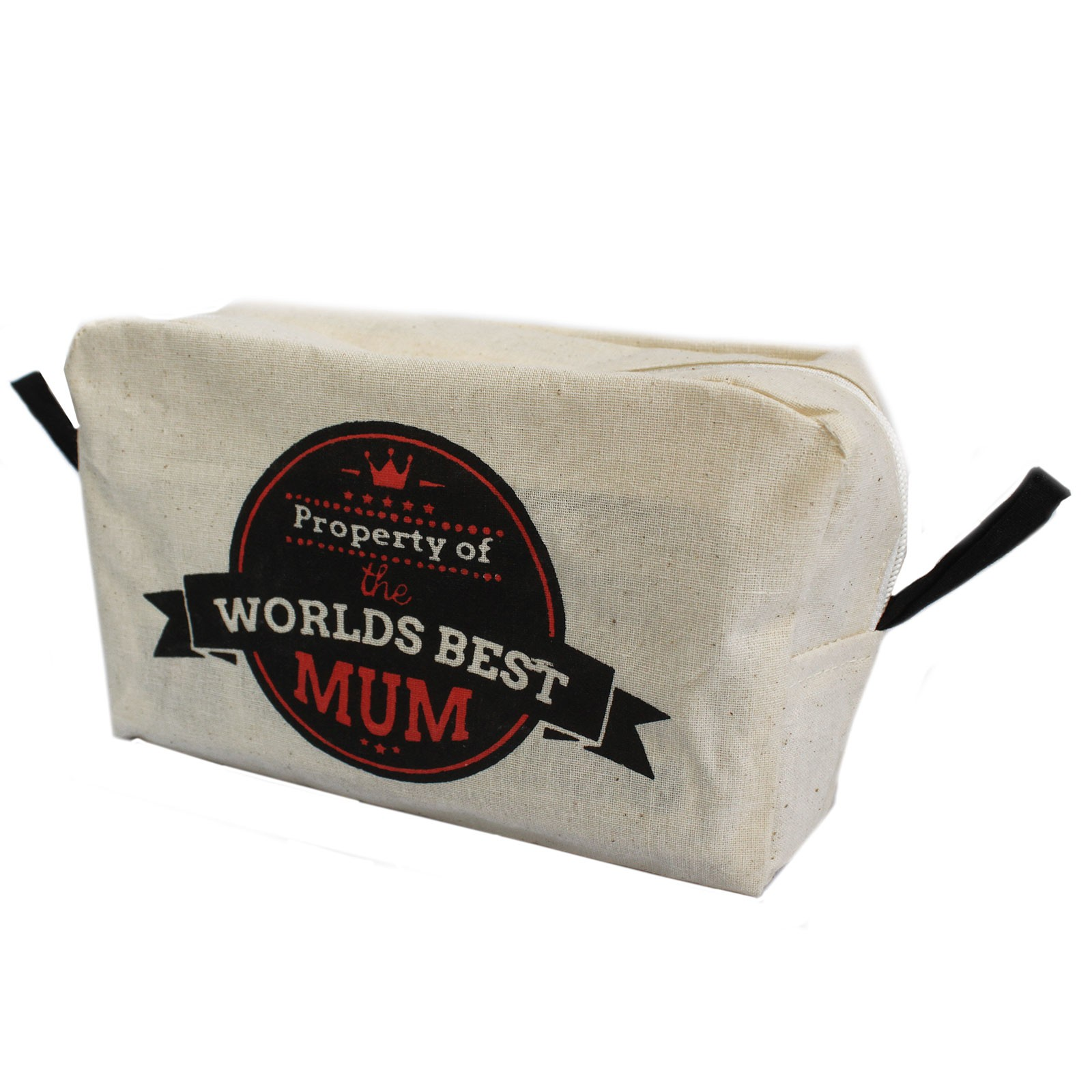 Toiletry Bag - World's Best Mum | Organic Cotton | Travel Gift Sensual Secret Boutique