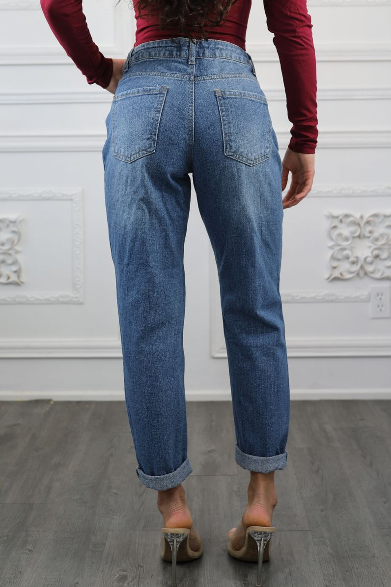 Destroyed and Ripped Maxed Out Boyfriend Jeans Sensual Secret Boutique