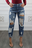 Destroyed and Ripped Maxed Out Boyfriend Jeans Sensual Secret Boutique