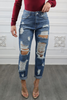 Destroyed and Ripped Maxed Out Boyfriend Jeans Sensual Secret Boutique