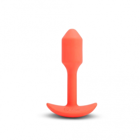 b-Vibe Vibrating Snug Plug 1 Orange Sensual Secret Boutique