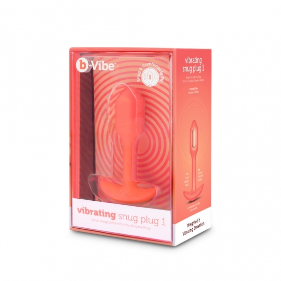 b-Vibe Vibrating Snug Plug 1 Orange Sensual Secret Boutique