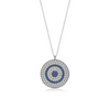 Sterling Silver Turkish Evil Eye Charm Necklace (Round Shape Pendant Necklace) - Evil Eye Protection Necklace - Evil Eye Charm Necklace Sensual Secret Boutique