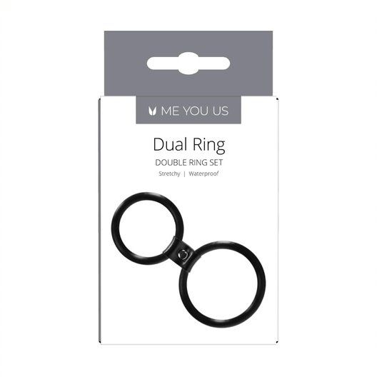 Me You Us Dual Ring Cock Ring Black Sensual Secret Boutique