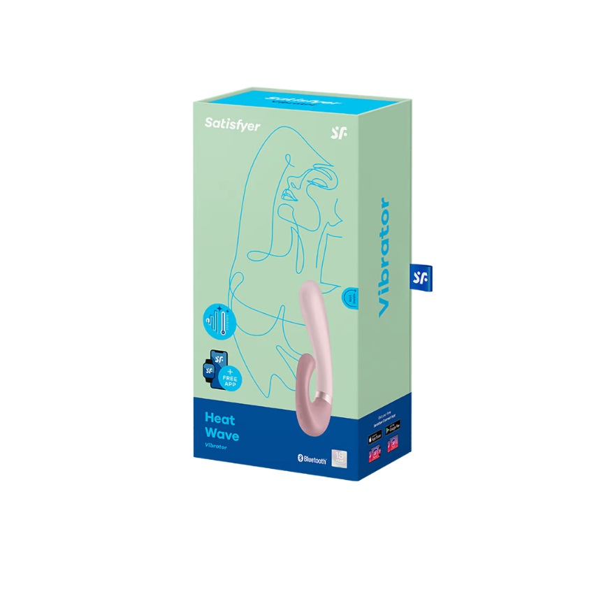 Satisfyer Heat Wave Vibrator Mauve - Powerful Heating Function, Customizable Vibration Programs, Waterproof Sensual Secret Boutique