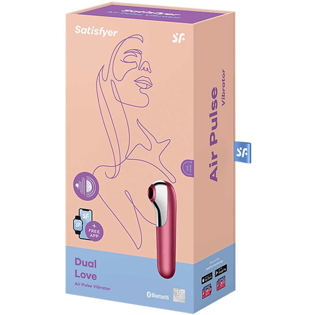 Satisfyer Dual Love Vibrator With Bluetooth And App Pink Sensual Secret Boutique