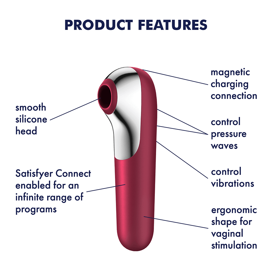 Satisfyer Dual Love Vibrator With Bluetooth And App Pink Sensual Secret Boutique